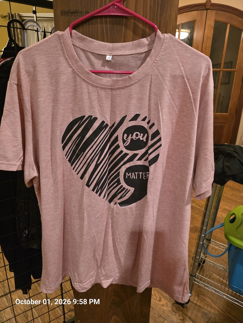 Woman's Pink 'You Matter' Graphic Tee